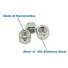 HVAZI #4-40#6-32#8-32#10-24#10-32 1/4"-20 5/16"-18 3/8"-16 Stainless Steel Nylon-Insert Locknuts Assortment