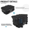 TINGPAI Motorcycle Top Case Set，Including Tail Box、Base Bracket、Backrest、Bag，Waterproof Aluminum Handle