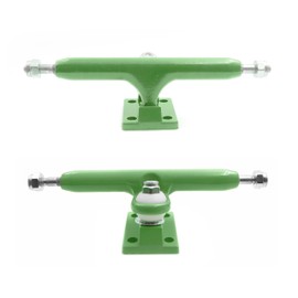 SPITBOARDS 34 mm Fingerboard Pro Trucks by, Real Lock Nuts, Rubber O-Ring Urethane Bushings, Optimised Hanger, Width 34 mm, for Fingerboard Tuning and Assembling (Green)