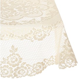 Heritage Lace Victorian Rose 43-Inch Round Table Topper, Ecru