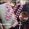 Rosary Prayer Beads Cross Necklace Bracelet First Holy Communion Baptism