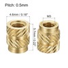 sourcing map Knurled Insert Nuts, 120Pcs M3 x 5.7mm L