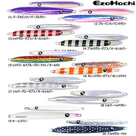 EzoHachi NaMaRaJig 150#13 Red Gloss Zebra/All Silver Metal Jig Lure