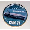 Navy USS George H W Bush CVN-77 Colorized Challenge Art