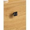 SORWDUERM 2 Pack Black Cabinet Knobs Square Drawer Pulls Bathroom