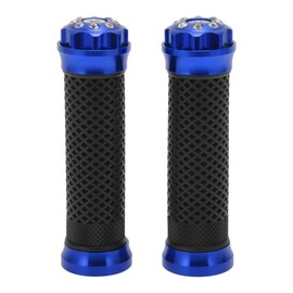 X AUTOHAUX 7/8" 22mm 15/16" 24mm Universal Motorcycle Hand Grips Cover Aluminum Alloy Rubber Handlebar Cover for Motorcycle Scooter Bicycle ATV Blue 1 Pair
