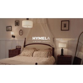 HYMELA Table Lamp Dimmable Bronze Finish Touch Control USB Port Nightstand Light