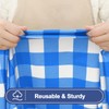 Smiry Picnic Table Cloth 2 Pack, Waterproof Elastic Fitted Tablecloths