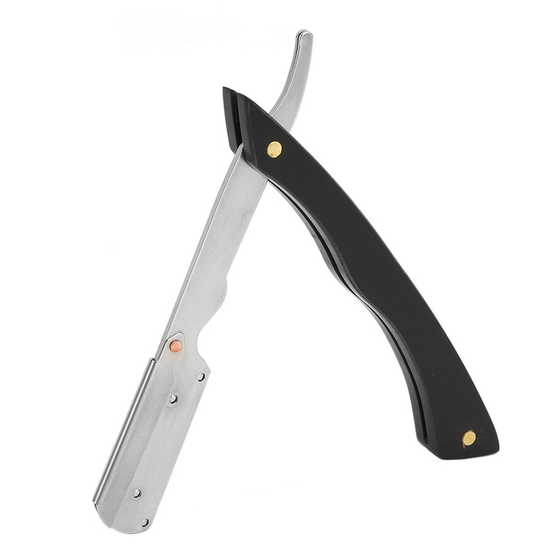 Foldable Beard Clipper Handle Reusable Stainless Steel Safety Manual Straight