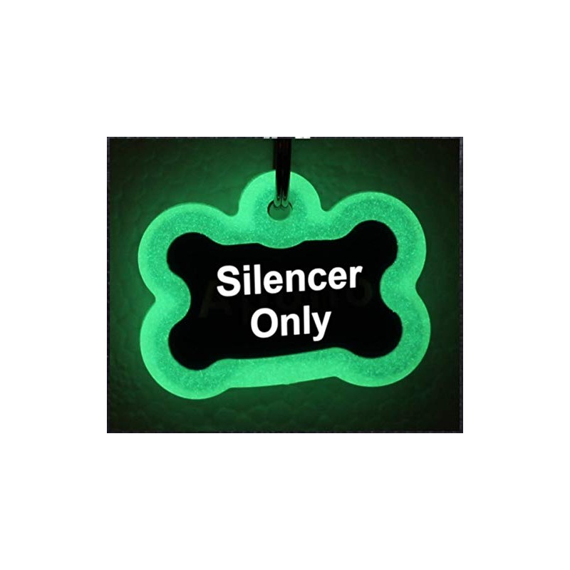 Silencer for Stainless Steel Bone Shape ID tag, Glow in