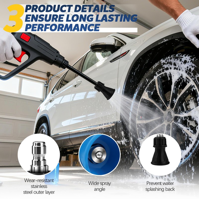 Yitexin 2 Packs 1/4" Stainless Steel 40 Degree Pressure Washer