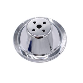 1 PC SHLPDFM Pulley Chrome Polished Silver Steel SWP 5/8" Single-Groove Short Water Pump Pulley Compatible with Small Block Chevy SBC 262 265 267 283 302 305 307 327 350 400