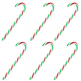 Red, Green and White Candy Cane Ornaments – 6 PCS – Christmas Tree Hanging Decorations – Home and Garden Xmas Decor – 15 cm – by TRIXES