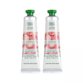 Nature Republic 네이처리퍼블릭 2개 핸드 앤 네이처 피치 리퀴어 핸드크림 대용량 Nature Republic 2ea Hand & Nature Peach Liquid Hand Cream Large Capacity [Single Option PK2543]