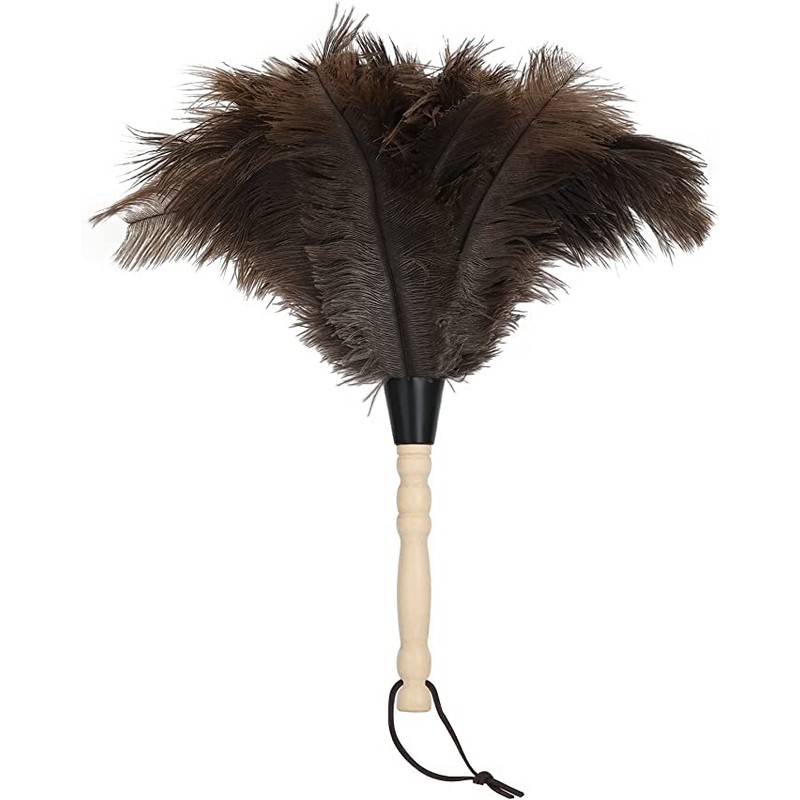 Feather Dusters, Ostrich Duster with Handle Cleaning Brush Tool for