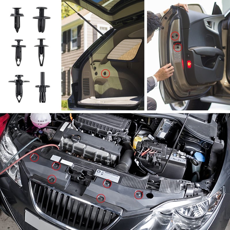 PHYLES Car Mounting Clips, 680 Pieces Universal Mounting Clips -