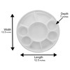 Pooja Bazar Disposable Plastic Plates 9 Compartment Thali - White