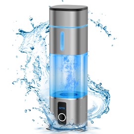 Amzany Hydrogen Water Bottle 6000-8000PPB, Portable Hydrogen Generator, Ion Water Bottle with LED Display, Suitable for Office, Travel and Daily Drinking