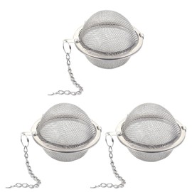 Tea Strainer, Tea Infuser, Tea Ball with Chain, Tea Infuser, Tea Filter, Fine Mesh Tea Filter, Stainless Steel Tea Strainer for Loose Tea, Tea Infuser for Cup, Spice Strainer for Cooking with - Herb