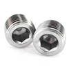 Internal Hex Countersunk Male Thread Pipe Plug Connector，ZESE 2PCS 1/2"NPT