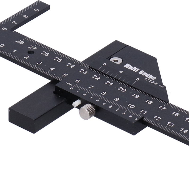 Woodworking Scribing Ruler Marking Measuring Gauge Tshaped Multifunctional Carpentry Tool