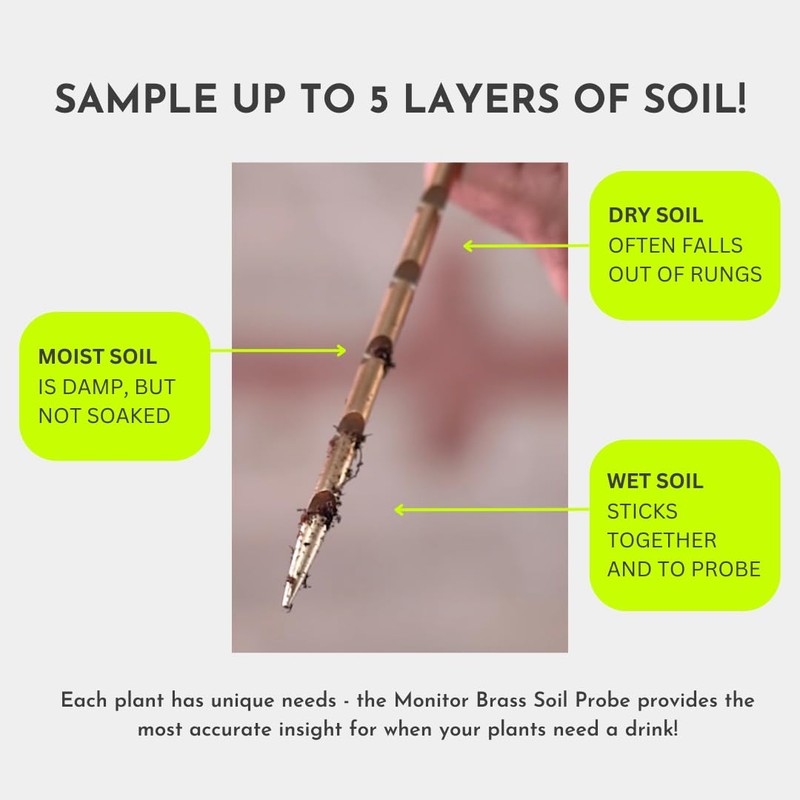 GU GREENERY : UNLIMITED Monitor Brass Soil Probe, Soil Sampler