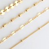 Wendalern Punk Layered Sequin Bracelet Gold Pearl Chain Bracelet Thin