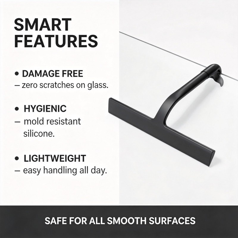 Shower Squeegee Set - Shower Squeegee with Hook - Scraper