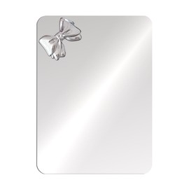 dbfdpsey Magnetic Locker Mirror 6"x7" Real Glass Frameless Mirror with Magnetic Backing for School Locker, Bow School Locker Makeup Mirror for Girls Bathroom Refrigerator Dorm Gym Office Cabinet Home