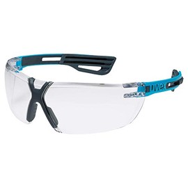 Uvex X-Fit Pro Safety Glasses - Transparent Work Glasses - Blue/Black