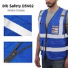 Dib Safety Reflective Vest High Visibility with Pockets and Zipper,