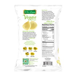 Veggie Chips Herb & Garlic (6 Pack of 3 Ounce Individual Bags) - Gluten Free, Non-GMO, Vegan, Zero Trans Fats – Wai Lana