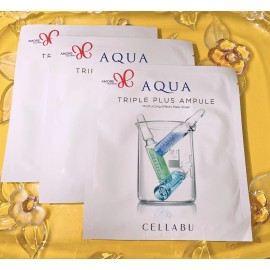 AMOREPACIFIC 3 x Amore Pacific AQUA TRIPLE PLUS AMPULE *CELLABU*  3 Mask
