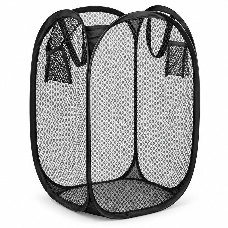 Foldable Laundry Basket for Dirty Clothes – Space-Saving Mesh Hamper