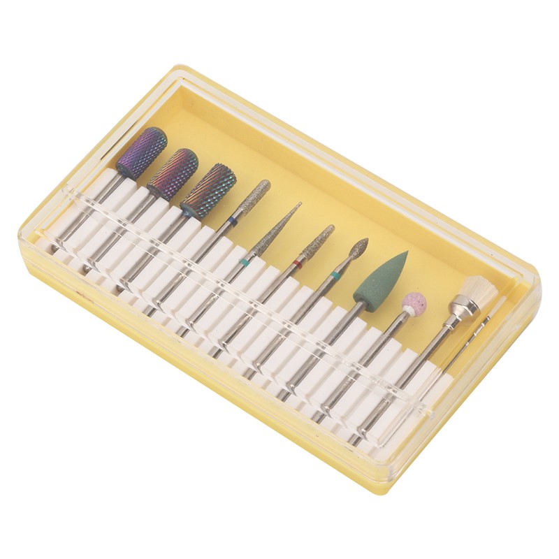 10pcs Nail Drill Bits Set Manicure Pedicure Nail Polishing Grinding