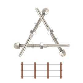 50 Pack Fayevorite Threaded Terminal Stud End, Threaded Tension Stud End,Stainless Steel Hand Swage Stud for 1/8" Cable Deck Railing,Rail System, Cable Railing Kit,Cable Tensioner (50)