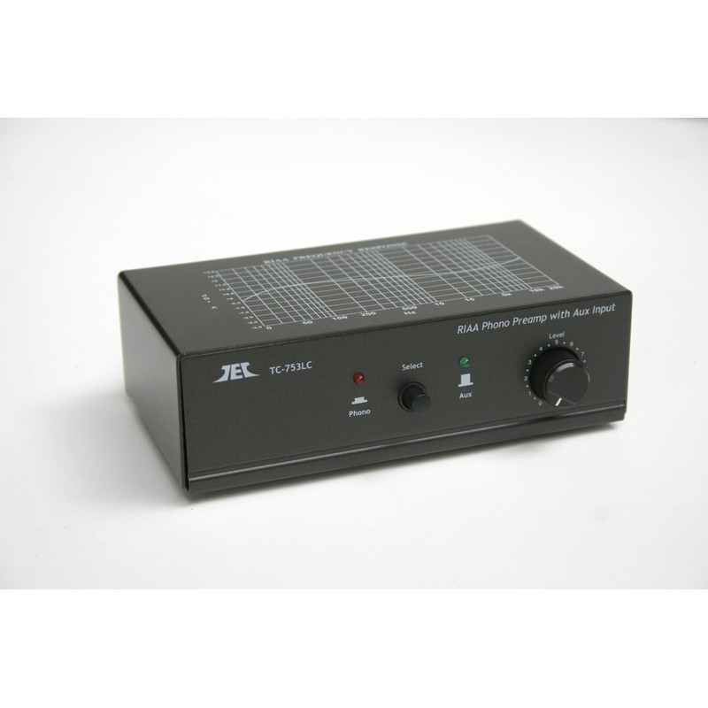 Technolink (TEC) TC-753LC Black Phono Preamp w/Level Control and AUX