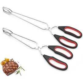 Scissor Tongs 12-Inch Heavy Duty Stainless Steel Scissor Wire Tongs Cooking Tongs