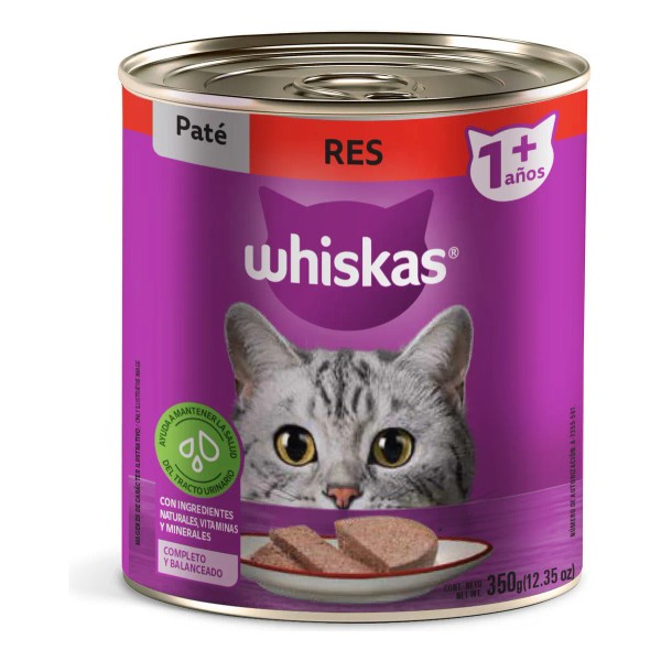 Whiskas Alimento Húmedo Para Gato Res 24 Latas 350gr C/u