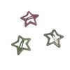 Star Point Pin Hair Claw Clip Mini Bangs Glitter Enamel / 별 포인트핀 헤어 집게핀 미니 앞머리 글리터 에나멜