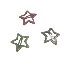 Star Point Pin Hair Claw Clip Mini Bangs Glitter Enamel / 별 포인트핀 헤어 집게핀 미니 앞머리 글리터 에나멜