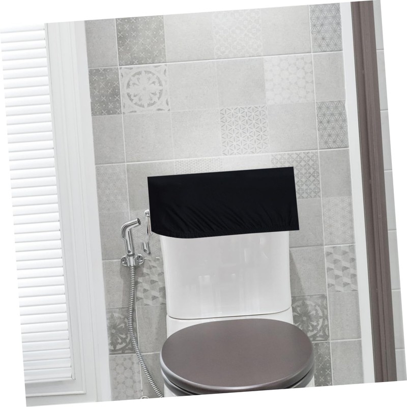 UKCOCO Black Toilet Tank Lid Cover Washable Replacement for Bathroom