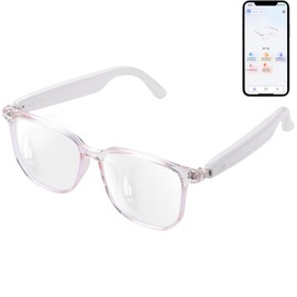 Smart Glasses for Men & Women, AI Bluetooth Glasses with 160+ Languages, Real-Time Translation & Voice Assistant, Blue Light Blocking, Open Ear Audio, Touch Control, Ideal for Travel & Business