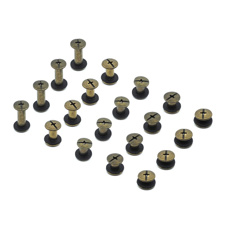 JINTANG 100 Set Chicago Book Screws, 4/6/8/10/15 mm, Binding Screws