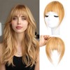 French Bangs Clip 0n Bangs 100% Real Human Hair Extensions