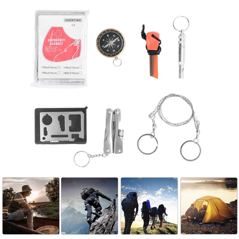 Emergency Survival Gear Equipment Tools, Survival Tool Kit Portable Emergency