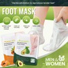 2 Paar Fußmaske Socken, Feuchtigkeitsspendende Peeling-Maske gegen Hornhaut, Sanfte Fußpflege