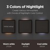 mooas Wooden Frame LED Silent Wall Clock with Remote, Backlit