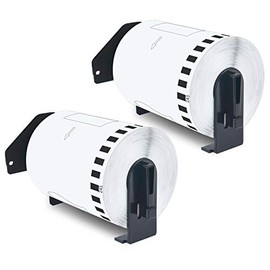 GREENCYCLE 2 Rolls Replacement DK2243 DK-2243 Continuous Shipping Label White Paper Tape (4" x 100ft) 102mm x 30.43m Compatible for Brother QL-1050 QL-1050N QL-1060N QL-1100 QL-1110NWB QL Printers