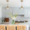 HYDELITE Vintage Glass Pendant Lights Kitchen Island Gold Pendant Light